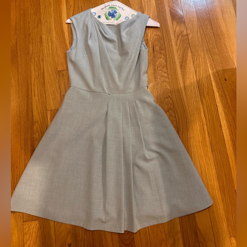 Grey Calvin Klein pleated dress. Size 4P. In great condition